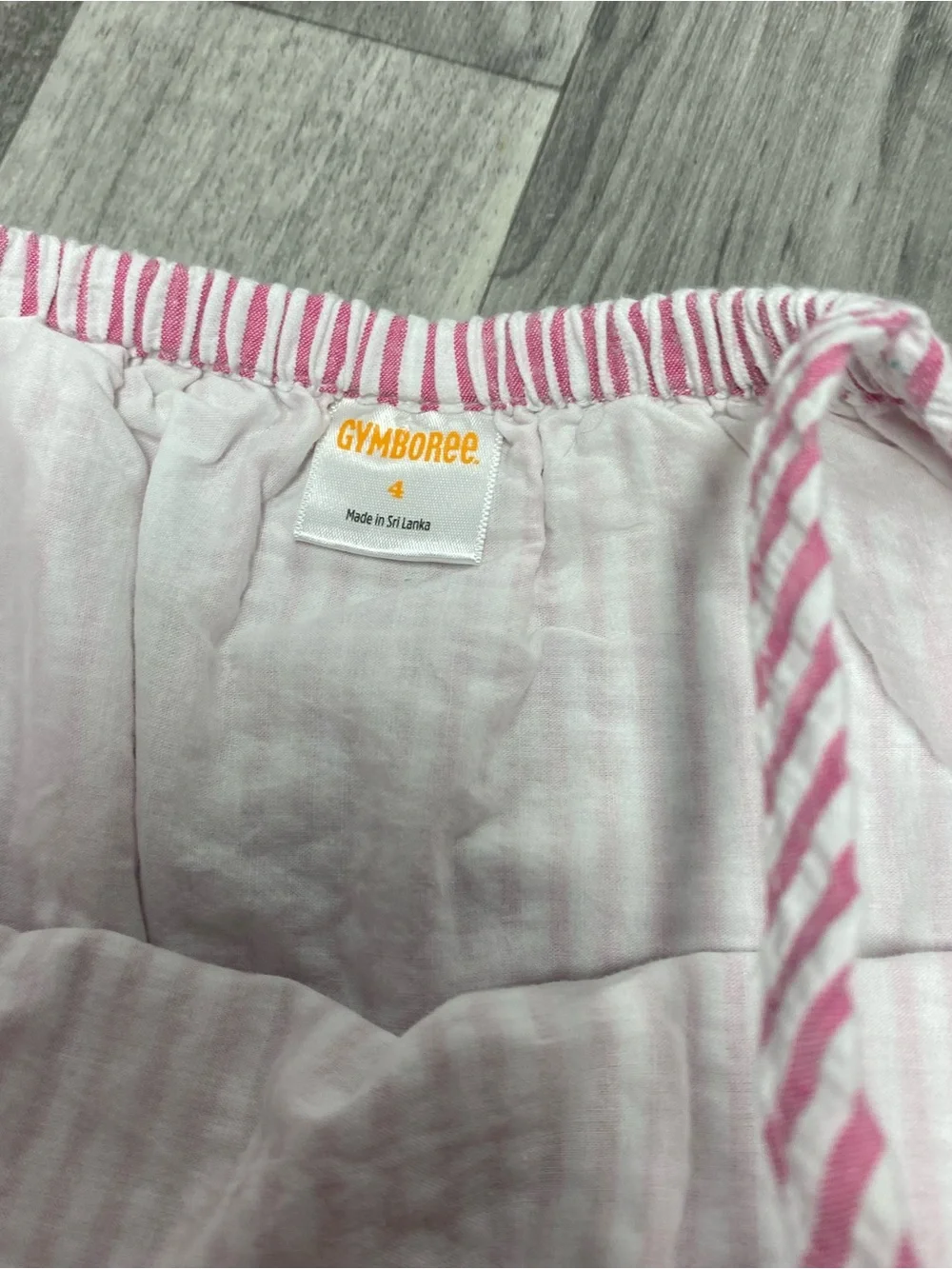 Gymboree Pink and White Striped Girls Romper with Flower